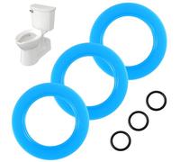 KFHENSOMR 3 pezzi Guarnizione valvola di scarico per WC Materiale in silicone aggiornato 7301111-0070A Canister Valvola di scarico Guarnizione WC Parti di ricambio con O-Ring Kit di ricambio per WC