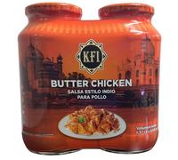KFI Butter Chicken Salsa stile indiano per pollo | Confezione da 2 x 650 ml (1,3 L) | Salsa cremosa e speziata | Vegetariana e senza glutine | Ideale per ricette casalinghe e cucina veloce