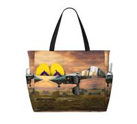 Kfjghhl Aircraft Fighter Jets Grande Capacità Spiaggia Borsa da Viaggio Tote Bag Donne Tasche Laptop Borsa Lavoro Adulto Palestra