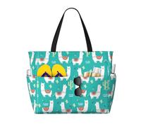 Kfjghhl Alpaca Cactus Grande Capacità Spiaggia Borsa da Viaggio Tote Bag Donne Tasche Laptop Borsa Lavoro Adulto Palestra