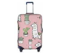 Kfjghhl Alpaca e cactus copertura per bagagli lavabile moda valigia protezione adatta 45-81 cm copertura bagagli da viaggio, bianco, M