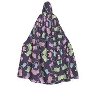 Kfjghhl Animals-Cute Mouse Halloween Mantello dorato con cappuccio Mantello a lunghezza intera Mantello Costume Halloween Cosplay Party