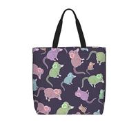 Kfjghhl Animals-Cute Mouse Totes Bag Grande Capacità Mano Spalla Cerniera Donna Signora Ragazza Negozio Borsa Lavoro Università Quotidiano