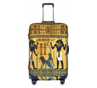 Kfjghhl Antico Egitto Tribe Series Copertura per bagagli lavabile Moda Valigie Protector Adatto 18-32 Pollici Copertura Bagagli Da Viaggio, bianco, L