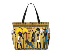 Kfjghhl Antico Egitto Tribe Series Grande Capacità Spiaggia Borsa da Viaggio Tote Bag Donne Tasche Borsa Del Computer Portatile Borsa Lavoro Adulto Palestra