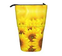 Kfjghhl Astuccio con girasole giallo, grande, leggero, per studenti, adulti, ragazzi, regali per bambini