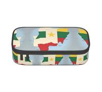 Kfjghhl Astuccio grande con bandiera del Senegal e stella gialla, per ragazze e ragazzi, grazioso astuccio secondario con cerniera