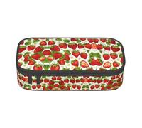 Kfjghhl Astuccio grande con fragole per ragazze e ragazzi, grazioso astuccio secondario, grande capacità, scomparti con cerniera