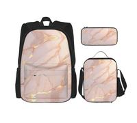 Kfjghhl Astuccio per matite e portapranzo in oro rosa, per ragazzi e ragazze, set di libri scolastici per università, laptop, studenti, estate
