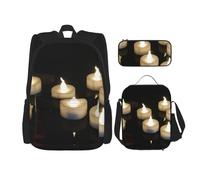Kfjghhl Astuccio porta candele zaino borsa pranzo ragazzi ragazze scuola bookbag set college laptop studente estate