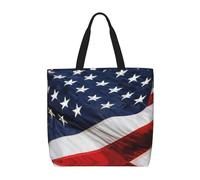 Kfjghhl Bandiera americana Totes Bag Grande Capacità Mano Spalla Cerniera Donna Signora Ragazza Negozio Borsa Lavoro College Quotidi