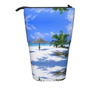 Kfjghhl Beach Coconut Tree Palm Chair Pencil Case Ragazza Grande Leggero Titolare Studenti Adulti Ragazzo Regali Kid Stand Up Matita