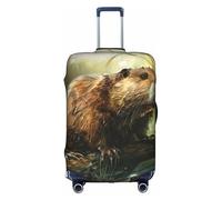 Kfjghhl Beaver - Copertura per valigia, lavabile, alla moda, adatta per valigie da viaggio da 45,7 a 81,7 cm, bianco, L