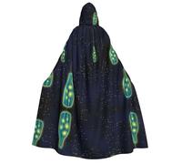 Kfjghhl Bella bottiglia di sotto il cielo notturno mantello di Halloween dorato con cappuccio mantello a lunghezza intera mantello costume di Halloween Cosplay partito