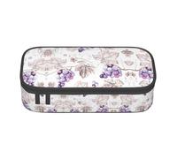 Kfjghhl Bellissimo astuccio con foglie d'uva, grande, per ragazze e ragazzi, astuccio secondario, grande capacità, scomparti con cerniera