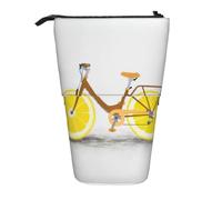 Kfjghhl Bicicletta con ruota di limone astuccio ragazza grande supporto leggero studenti adulti ragazzo regali bambino stand up matita