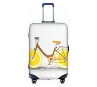 Kfjghhl Bicicletta con ruota di limone lavabile copertura bagagli moda valigia Protector adatto 45-81 pollici viaggio bagagli copertura, bianco, M