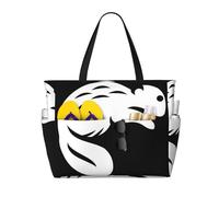 Kfjghhl Black Beaver - Borsa da viaggio da spiaggia, grande capacità, da donna, con tasche per computer portatile, borsa da lavoro per adulti e palestra