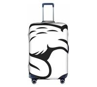 Kfjghhl Black Beaver - Copertura per valigia, lavabile, alla moda, adatta per valigie da viaggio da 45,7 a 81,7 cm, bianco, M