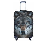 Kfjghhl Blue Eyes Wolf - Copertura per valigia, lavabile, alla moda, adatta per valigie da viaggio da 45,7 a 81,7 cm, bianco, M