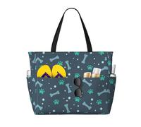Kfjghhl Bones And Dog Claws Grande Capacità Spiaggia Borsa da Viaggio Tote Bag Donne Tasche Laptop Borsa Borsa Lavoro Adulto Palestra