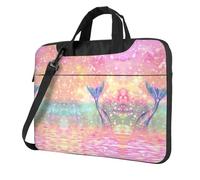 Kfjghhl Borsa classica a forma di coda di sirena, borsa per computer portatile, ventiquattrore, scomparto per notebook, elegante borsa da lavoro, Nero , 14 inch