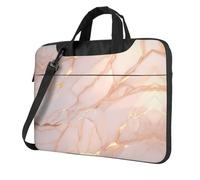 Kfjghhl Borsa classica in marmo oro rosa borsa per computer portatile cartella pad notebook scomparto elegante borsa da ufficio separata, Nero , 13 inch