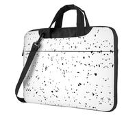 Kfjghhl Borsa classica nera bianca per computer portatile, ventiquattrore con scomparto per notebook, elegante borsa da lavoro separata per ufficio, Nero , 13 inch