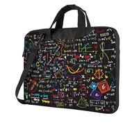 Kfjghhl Borsa classica per computer portatile con formula matematica e scomparto per notebook, elegante, borsa da ufficio separata, Nero , 13 inch