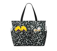 Kfjghhl Borsa da viaggio da spiaggia con stampa leopardata in bianco e nero di grande capacità, con tasche da donna, borsa per computer portatile, borsa da lavoro, palestra