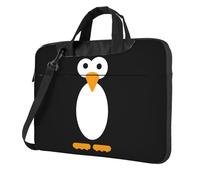 Kfjghhl Borsa per computer portatile classica con pinguino carino borsa per notebook scomparto elegante borsa da ufficio separata, Nero , 15.6 inch