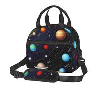 Kfjghhl Borsa per il pranzo con sistema solare spaziale per le donne ampia aperta portatile Lunch Tote Pocket pranzo termico per adulti picnic spiaggia