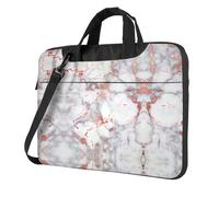 Kfjghhl Borsa per laptop classica in marmo bianco oro rosa borsa per laptop ventiquattrore Pad scomparto notebook elegante borsa da ufficio separata, Nero , 14 inch