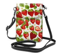 Kfjghhl Borse a tracolla piccole fragole per le donne borse a portafoglio in pelle vegana leggera