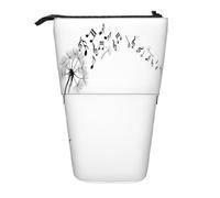 Kfjghhl Botanical - Astuccio per matite con note musicali volanti, grande, leggero, per studenti, adulti, ragazzi, regalo per bambini