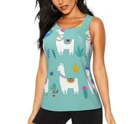 Kfjghhl Canotte da allenamento con lama in alpaca da donna, per tutti i giorni, con schiena fluida e incrociata, top per allenamento attivo, Nero , S