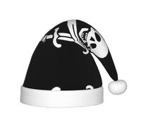 Kfjghhl Cappello da Babbo Natale con bandiera pirata per bambini, cappello di Natale, cappello unisex per feste di Natale, capodanno