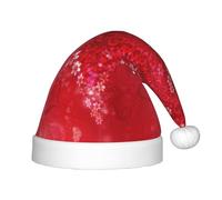 Kfjghhl Cappello di Babbo Natale con fiore rosso a forma di cuore per San Valentino per bambini cappelli di Natale copricapo unisex cappello di Natale Capodanno festa festiva