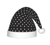 Kfjghhl Cappello di Babbo Natale con motivo a pois bianchi per bambini cappelli di Natale copricapo unisex cappello di Natale Capodanno festa festiva
