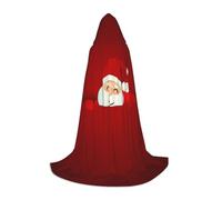 Kfjghhl Carino Babbo Natale lungo mantello con cappuccio Adolescenti Bambino Mantello Strega Costume di Halloween Donne Uomini 89-140 cm