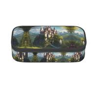 Kfjghhl Castle03 - Astuccio grande per ragazze e ragazzi, motivo: leggendario fiaba, con scomparti con cerniera