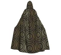 Kfjghhl Cerchio Halloween Mantello dorato con cappuccio mantello lunghezza intera mantello mantello costume di Halloween Cosplay partito