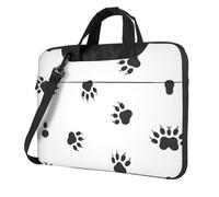 Kfjghhl Classic Bear Paw Laptop Bag Valigetta Pad Notebook Scomparto Elegante Business Bag Separato Ufficio, Nero , 13 inch