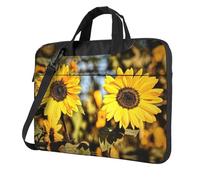 Kfjghhl Classic Beautiful Sunflower. Borsa per computer portatile, ventiquattrore, scomparto per notebook, elegante borsa da lavoro separata per ufficio, Nero , 15.6 inch