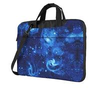 Kfjghhl Classic Blue Universo Spazio Galaxy Borsa Per Laptop Valigetta Pad Notebook Scomparto Elegante Business Bag Separato Ufficio, Nero , 15.6 inch