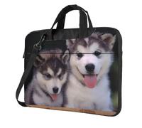 Kfjghhl Classic Husky Dog Borsa per computer portatile Valigetta Pad Notebook Scomparto Elegante Business Bag Separato Ufficio, Nero , 14 inch