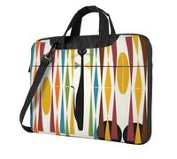 Kfjghhl Classic Mid-Century Modern Art Cat Borsa per computer portatile Valigetta Pad Scomparto per notebook Elegante borsa da lavoro separata ufficio, Nero , 15.6 inch