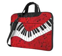 Kfjghhl Classic Music Note Piano Laptop Bag Valigetta Pad Notebook Scomparto Elegante Business Bag Separato Ufficio, Nero , 13 inch