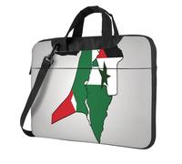 Kfjghhl Classic State Of Palestine Flag Map02 Borsa per Laptop Valigetta Pad Notebook Scomparto Elegante Business Bag Separato Ufficio, Nero , 14 inch