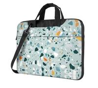 Kfjghhl Classic Terrazzo Marmo Pastello Laptop Bag Cartella Pad Notebook Scomparto Elegante Business Bag Separato Ufficio, Nero , 13 inch